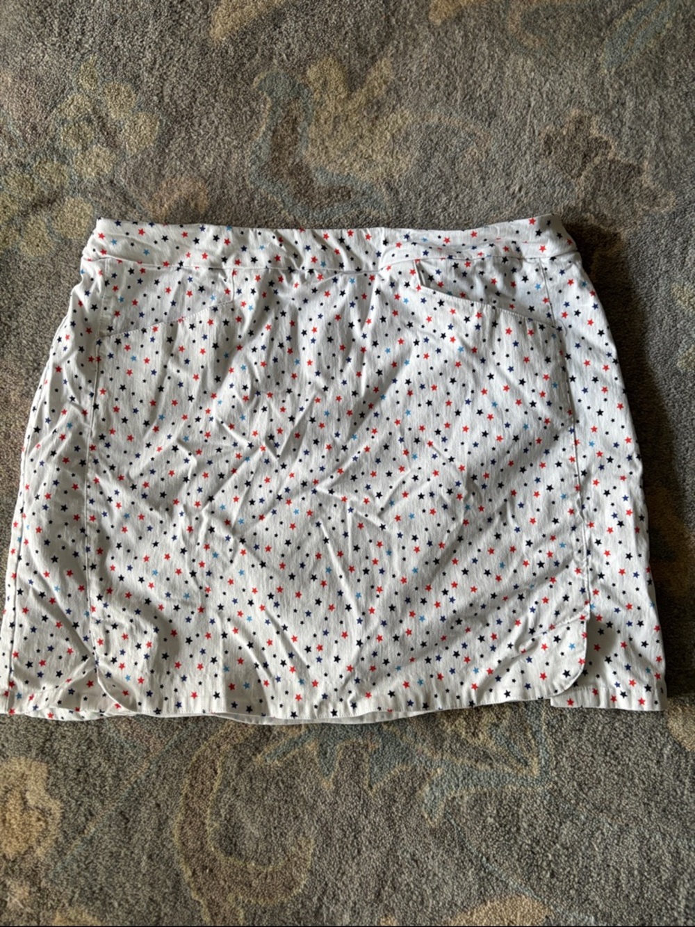 White Star-Print Women's skort - Casual Summer Style